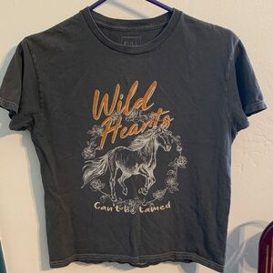 Full Tilt Charcoal Cotton Tee